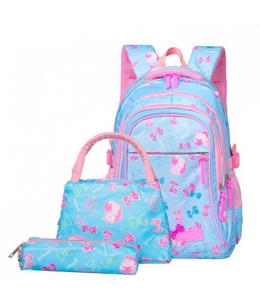 student book bags children school bag set new style kids backpack nylon school bags for girls BLUE